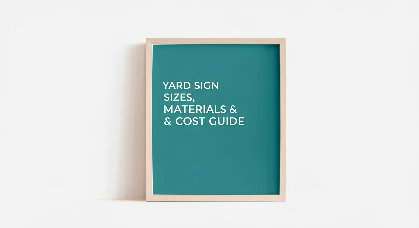 Yard Sign Sizes, Materials & Cost Guide