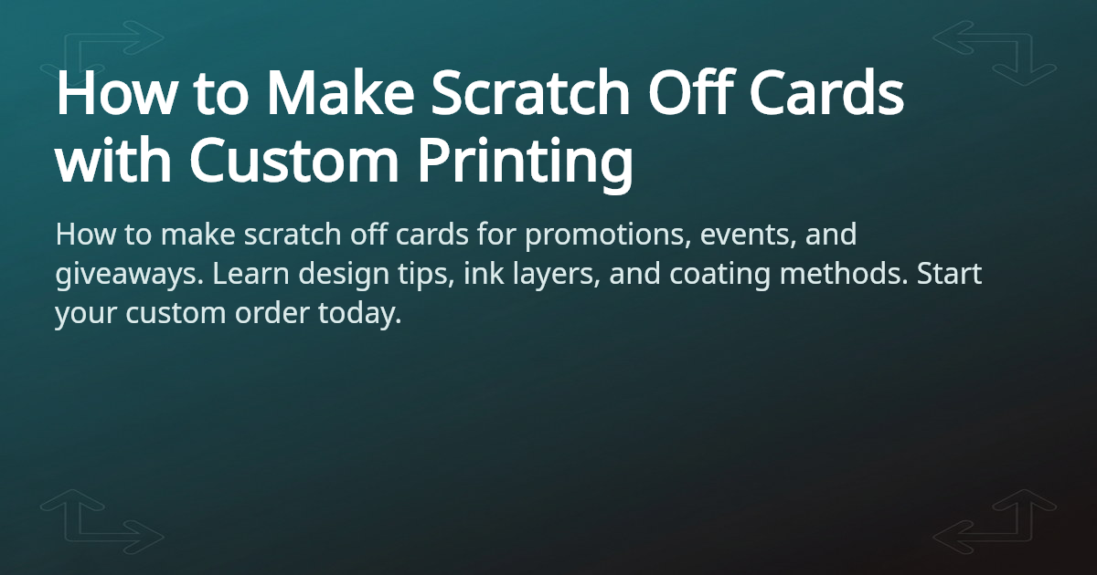 How to Make Scratch Off Cards - Full Guide | 4OVER4.COM