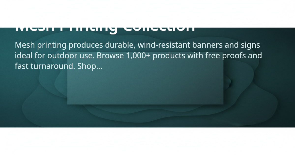 Mesh Printing - Wind-Resistant Outdoor Banners | 4OVER4.COM