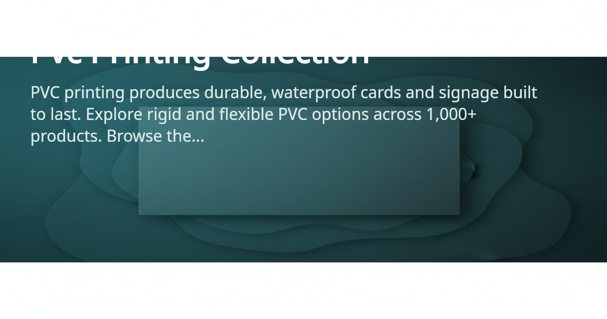 PVC Printing - Waterproof Cards & Signs | 4OVER4.COM
