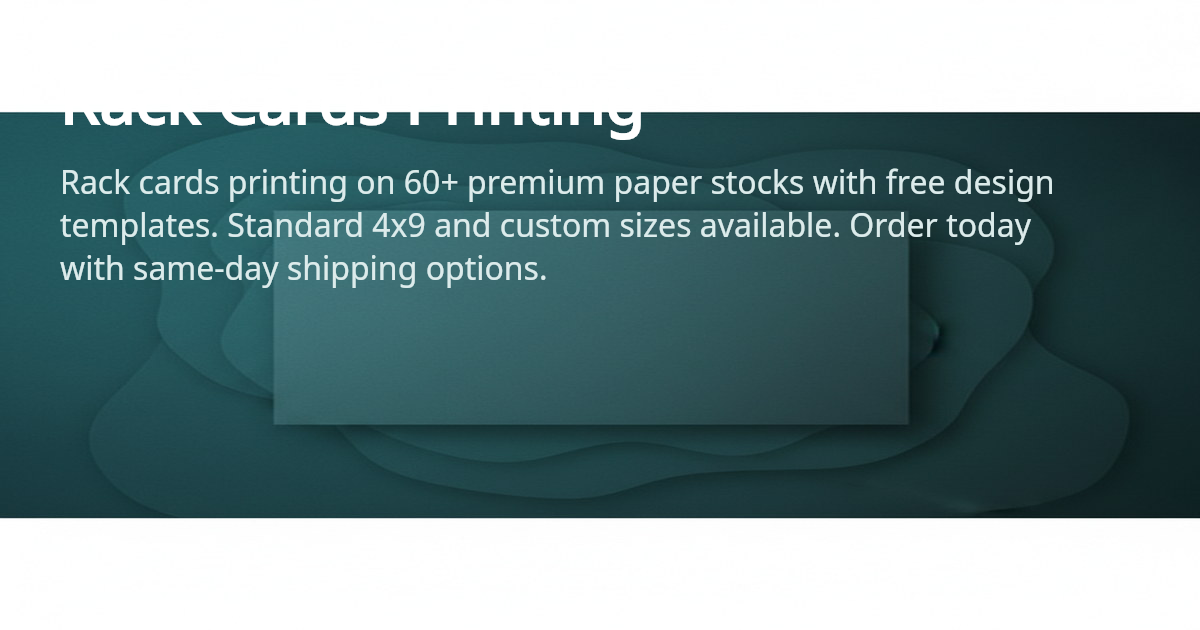Stock Card Racking Rack Cards Printing on 60+ Premium Stocks | 4OVER4.COM