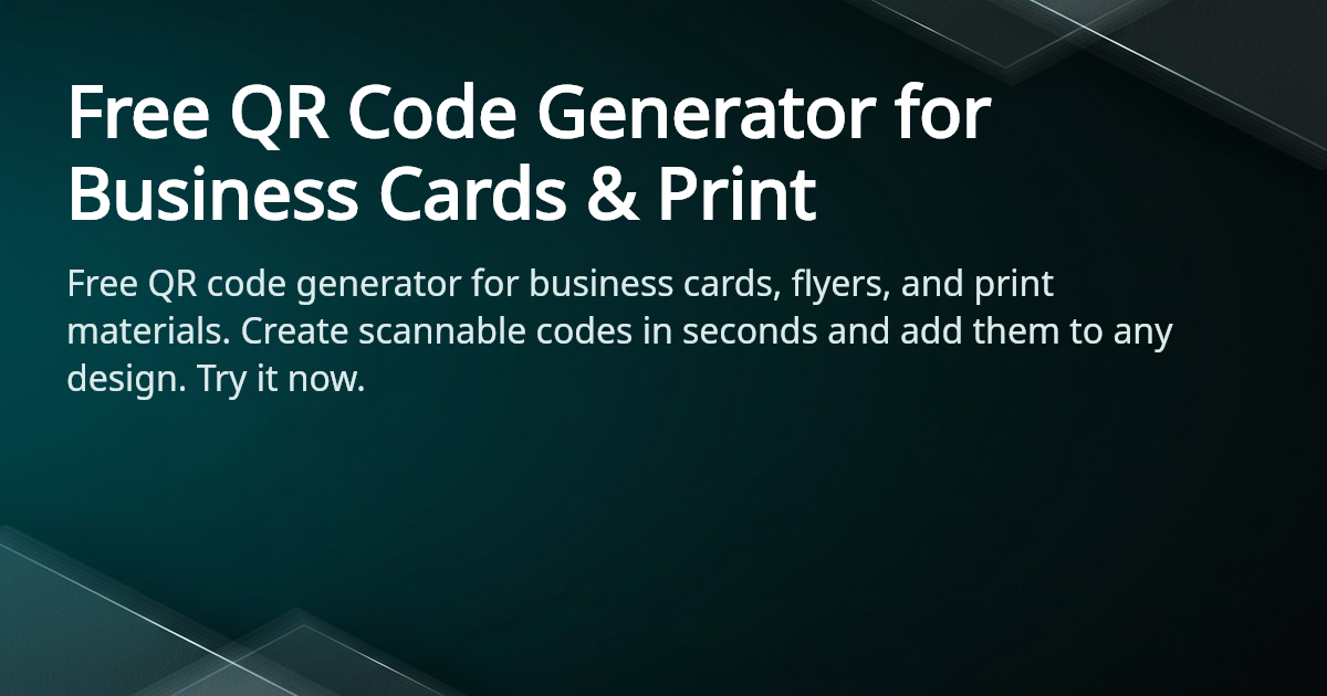 Make Own Card/code Free QR Code Generator for Business Cards | 4OVER4.COM