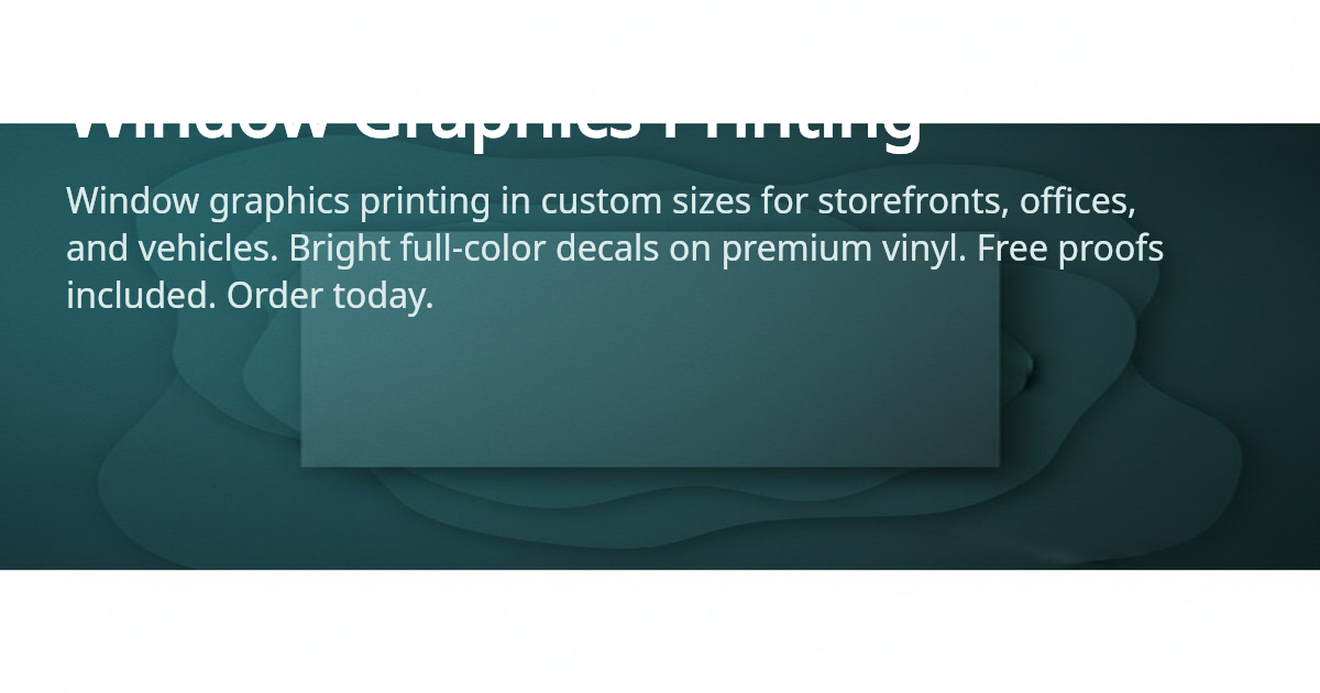 Window Graphics Printing - Custom Vinyl Decals | 4OVER4.COM