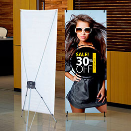 X-Frame Banner Stand with Vinyl Banner