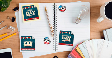 standard campaign and political stickers