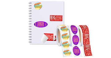 roll promotional and events stickers