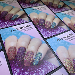 Silk Laminated Business Cards w/Glitter Spot UV 