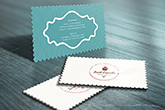 die cut laminated business cards