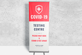covid 19 retractable banner stands