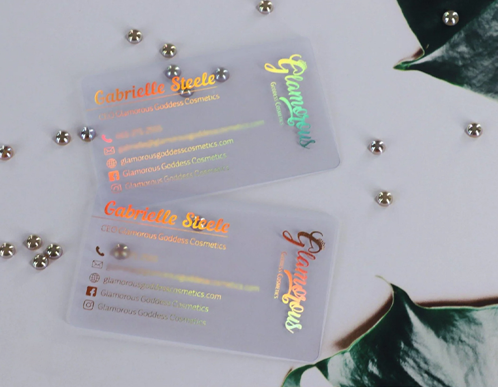 holographic plastic business cards