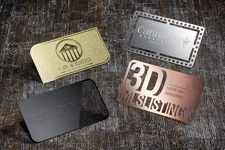 Matte Silver Metal Business Card Metal Business Card Metal Membership Cards  Set of 50 Cards 