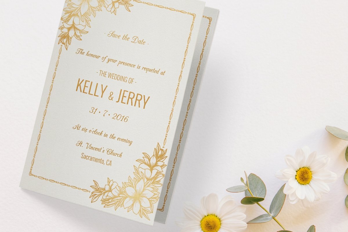 Folded Wedding Invitations