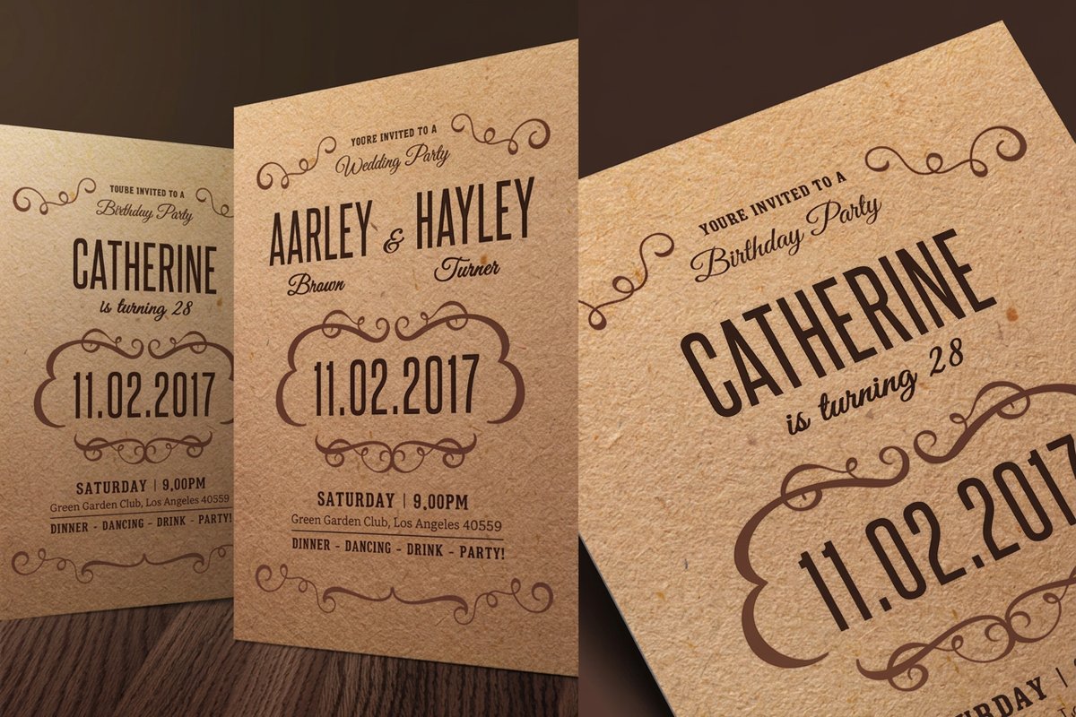Kraft Invitations
