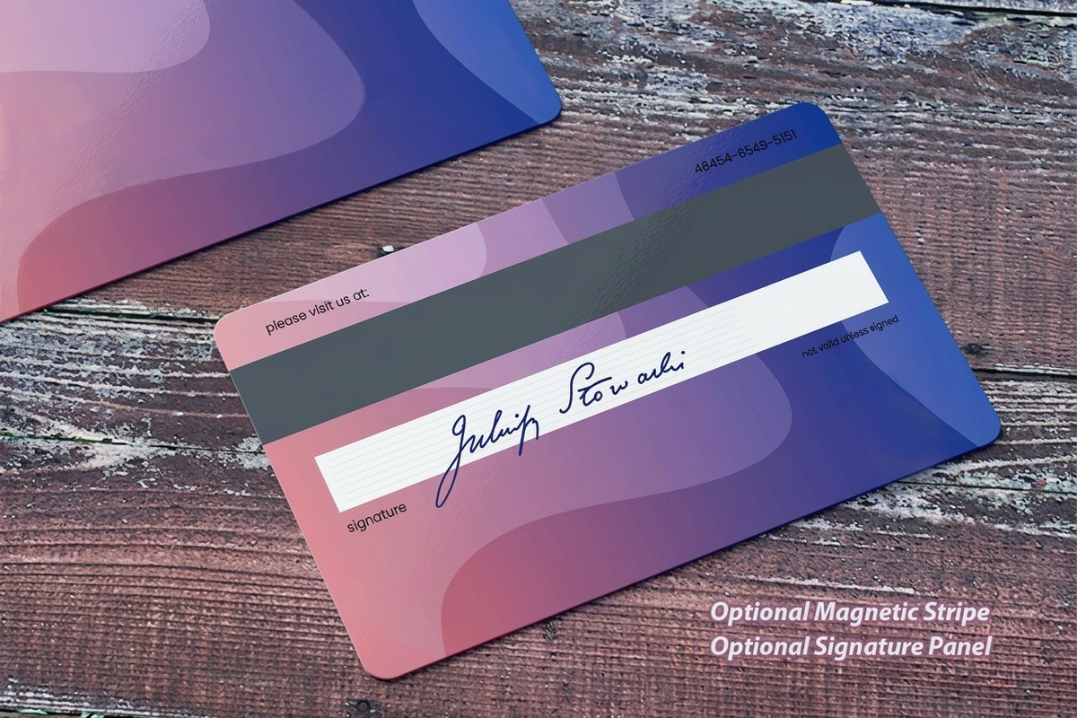 Plastic gift cards