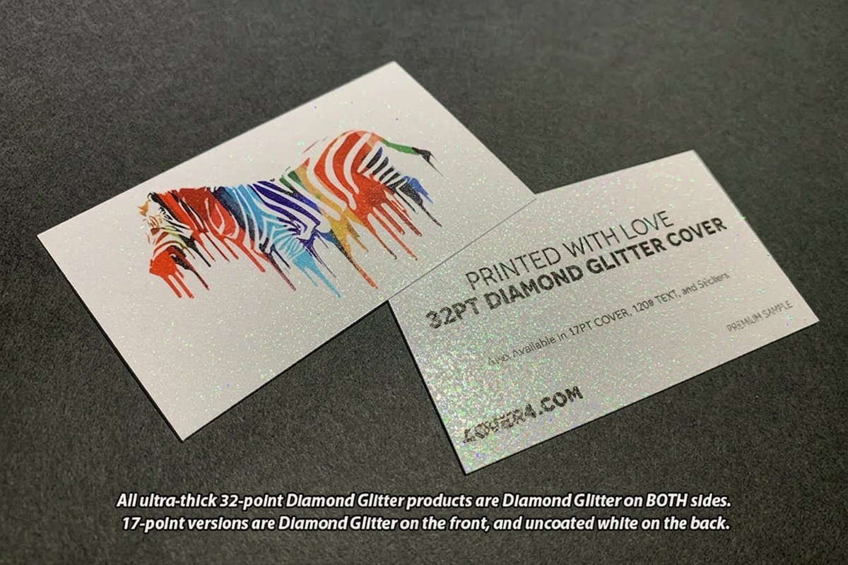 Ultra Thick Diamond Glitter Invitations