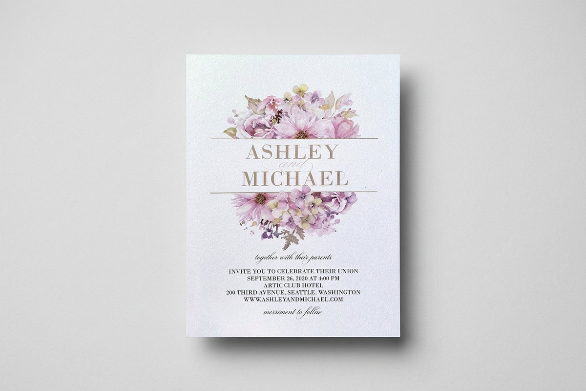 Ultra Thick Metallic Pearl Invitations