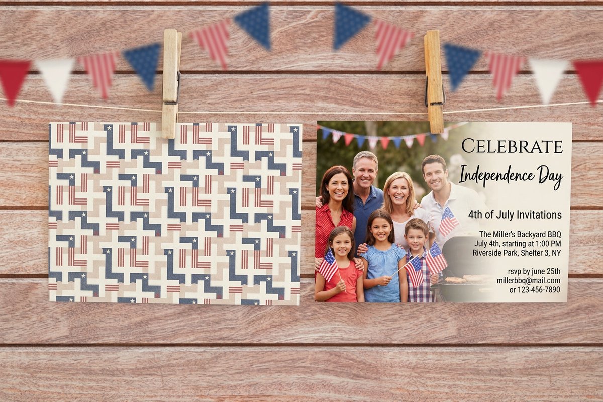 4th Of July Invitations 2 - 4OVER4