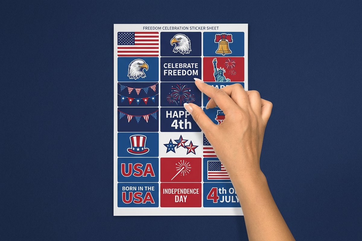 4th Of July Stickers 4 - 4OVER4