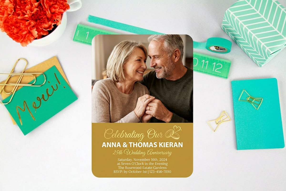 Anniversary Invitations by 4OVER4