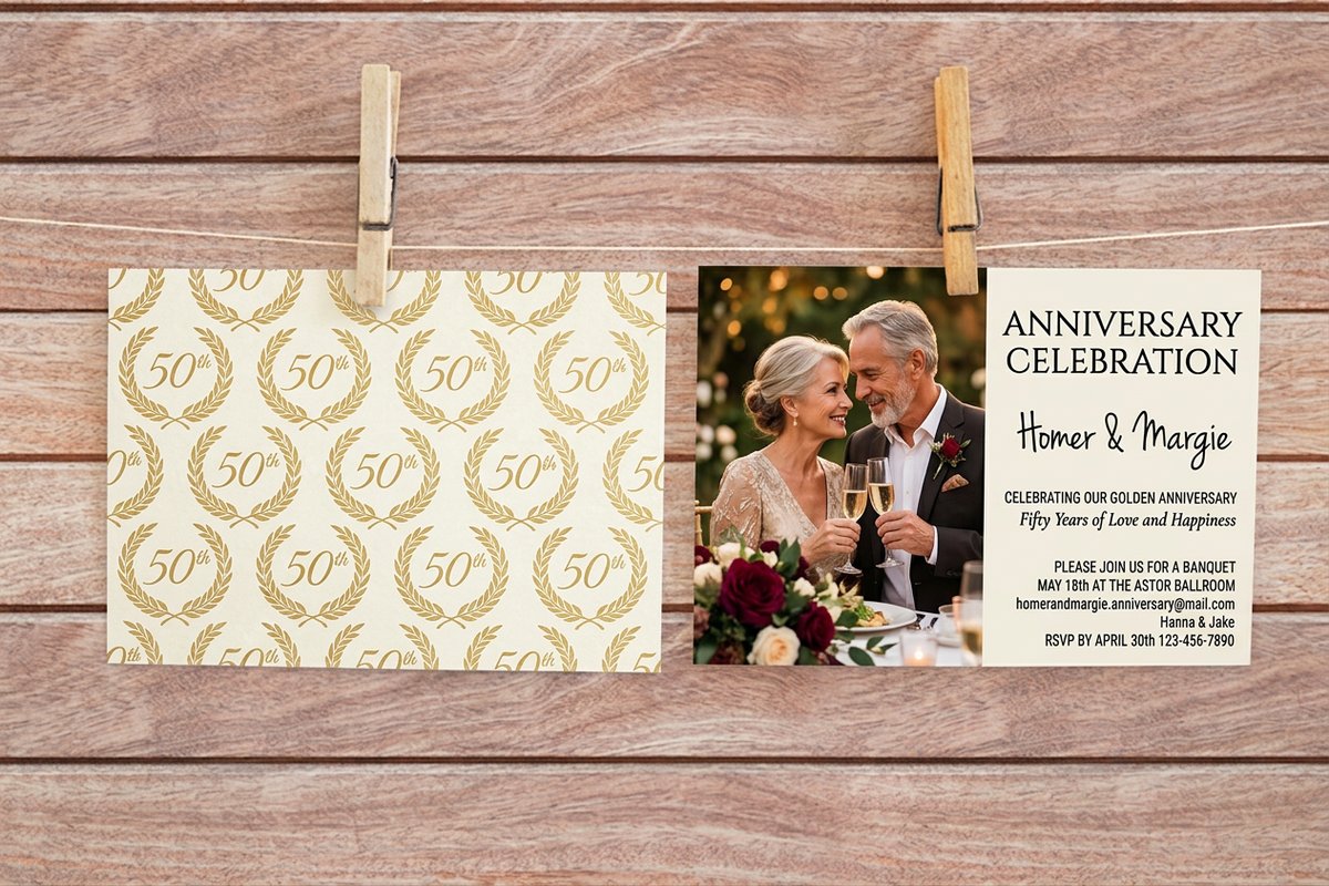 Anniversary Invitations 2 - 4OVER4