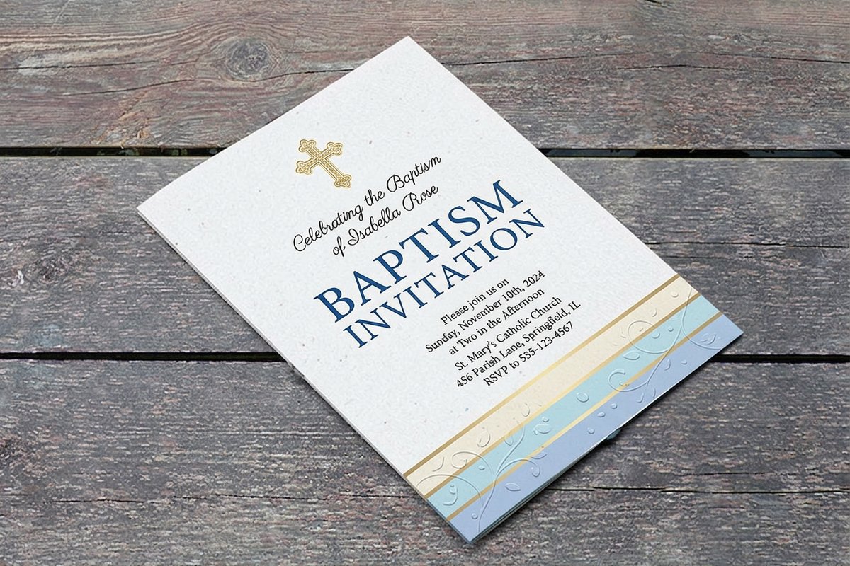 Baptism Invitations 3 - 4OVER4