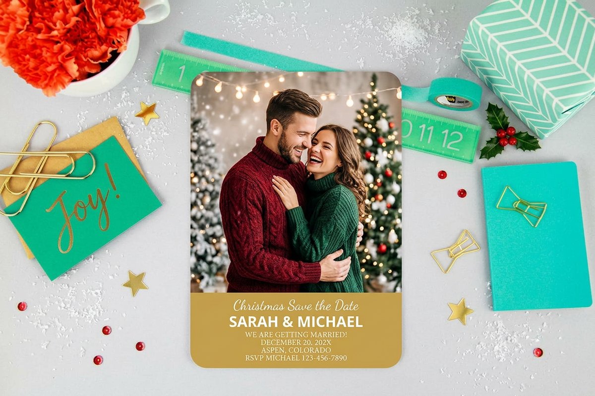 Christmas Save The Date Cards 1 - 4OVER4