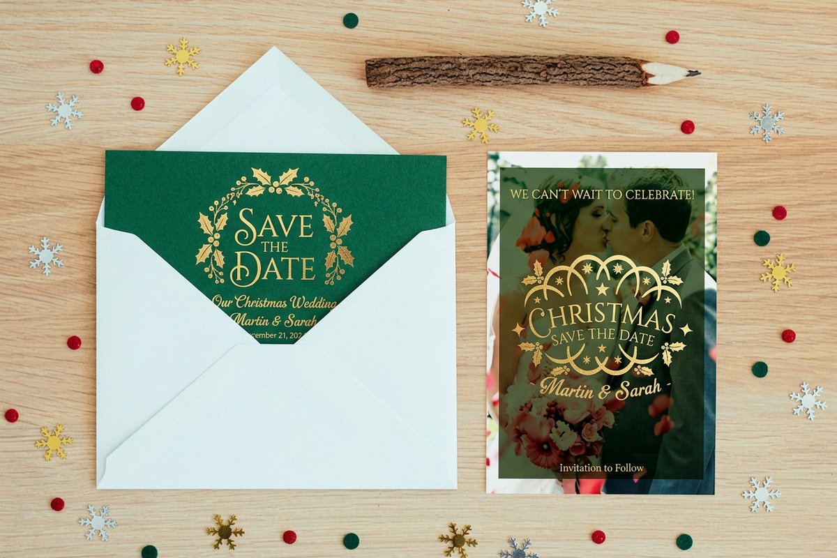 Christmas Save The Date Cards 5 - 4OVER4
