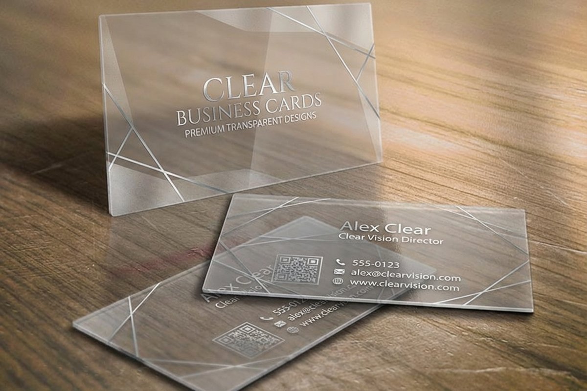Clear Business Cards 1 - 4OVER4