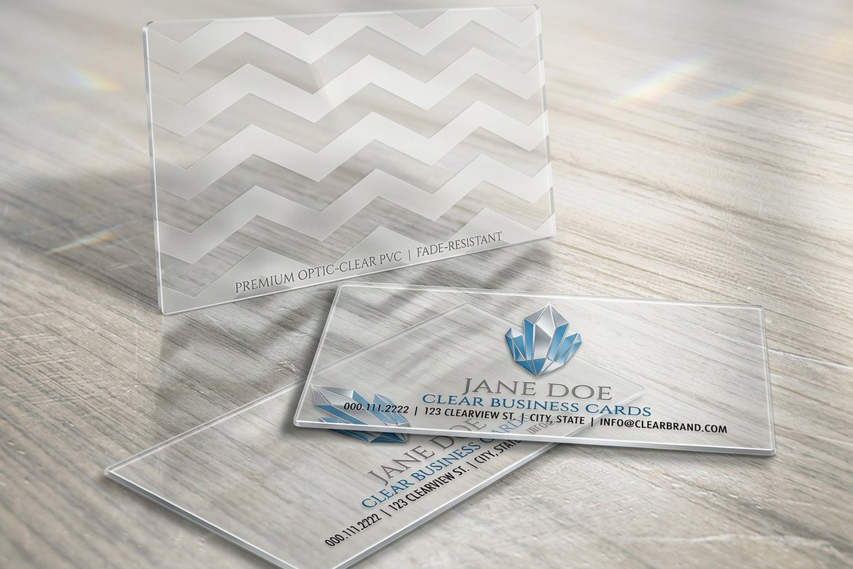 Clear Business Cards 5 - 4OVER4