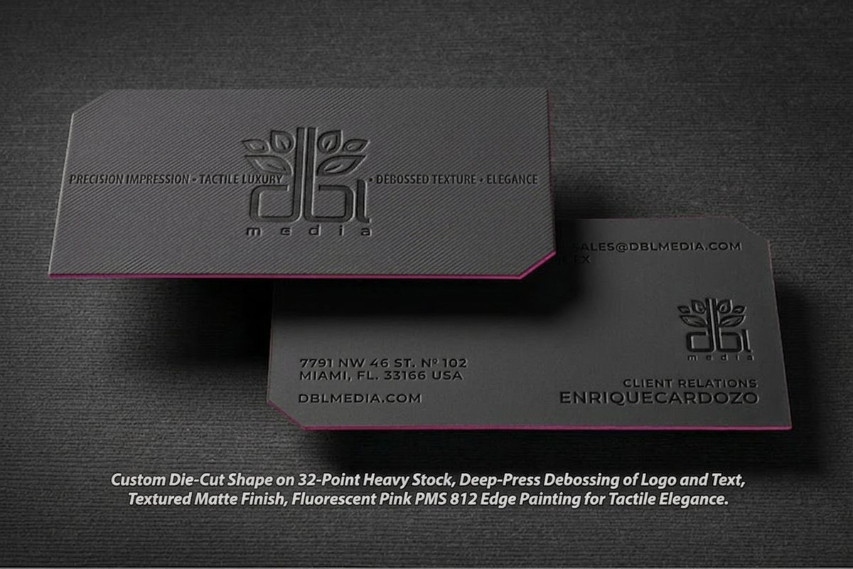 Debossed Business Cards