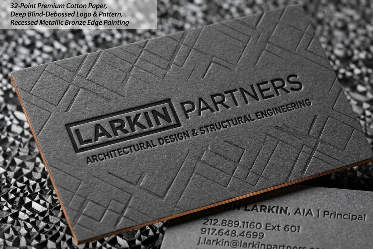 Debossed Business Cards