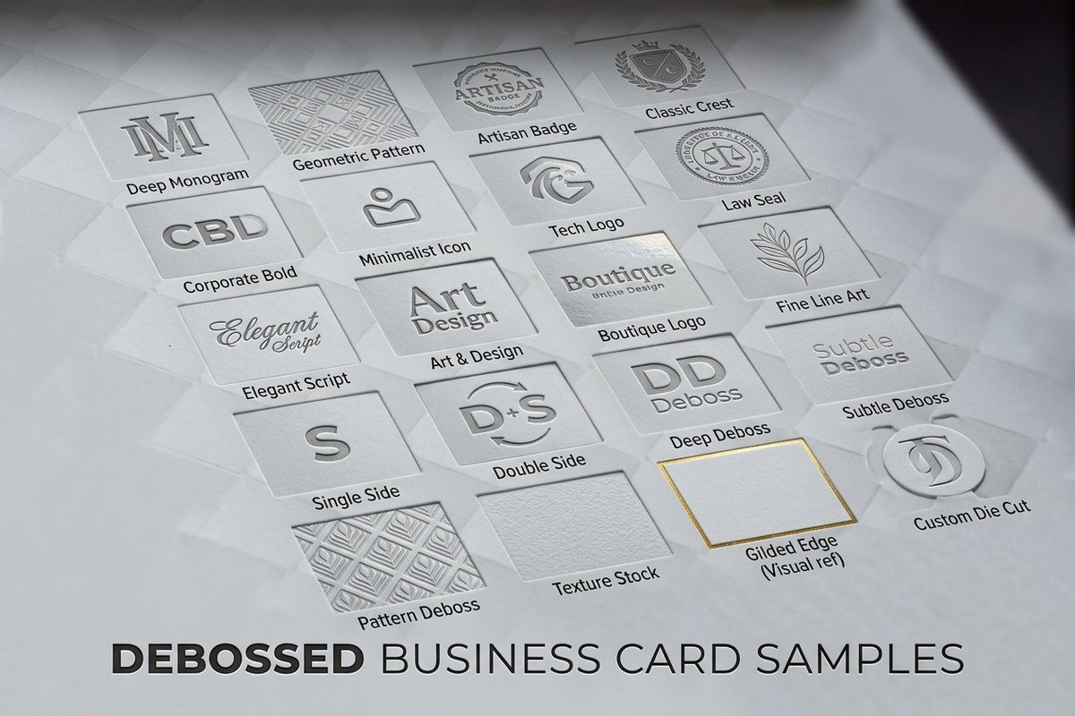 Debossed Business Cards