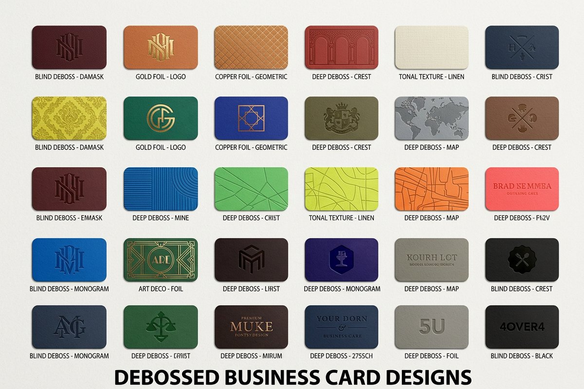 Debossed Business Cards