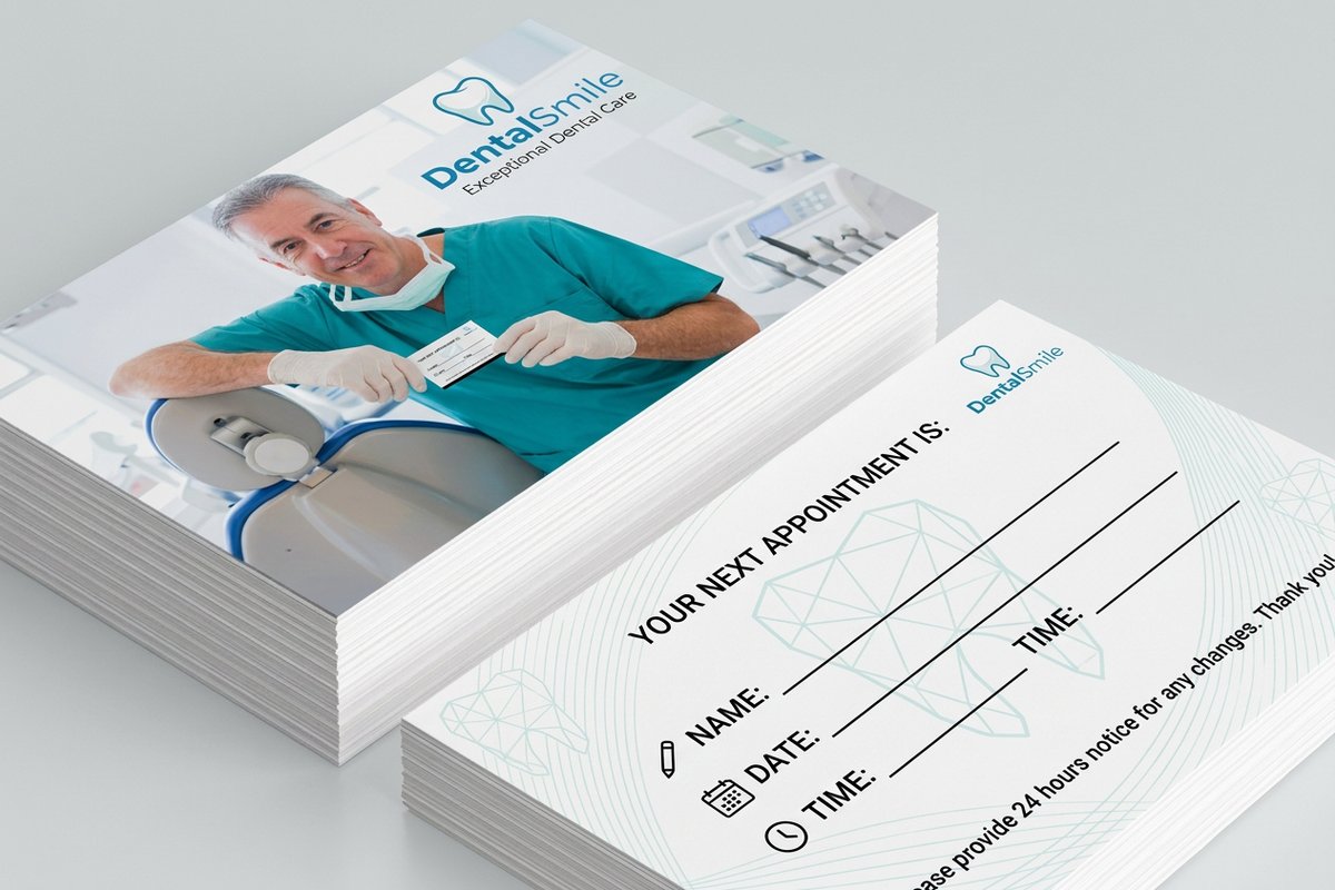 Dental Appointment Cards by 4OVER4