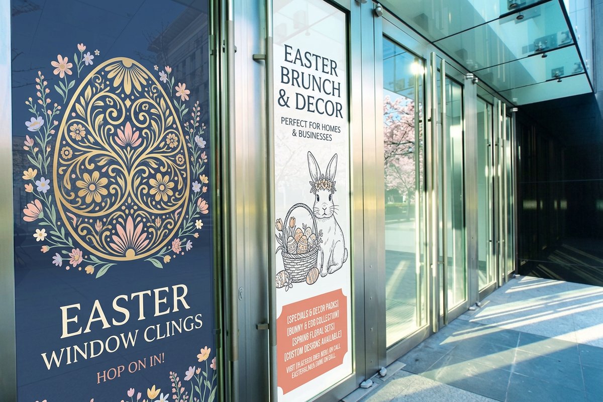 easter window clings