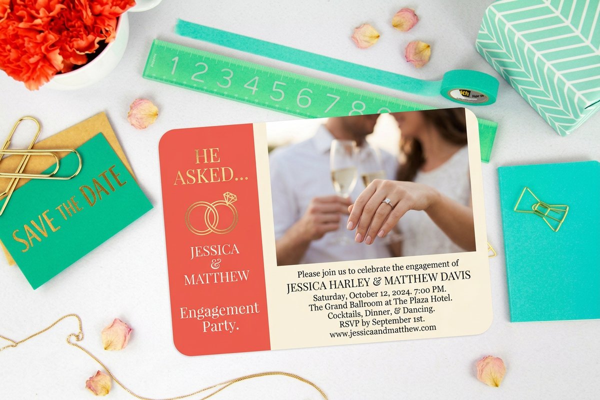 Engagement Party Invitations 4 - 4OVER4