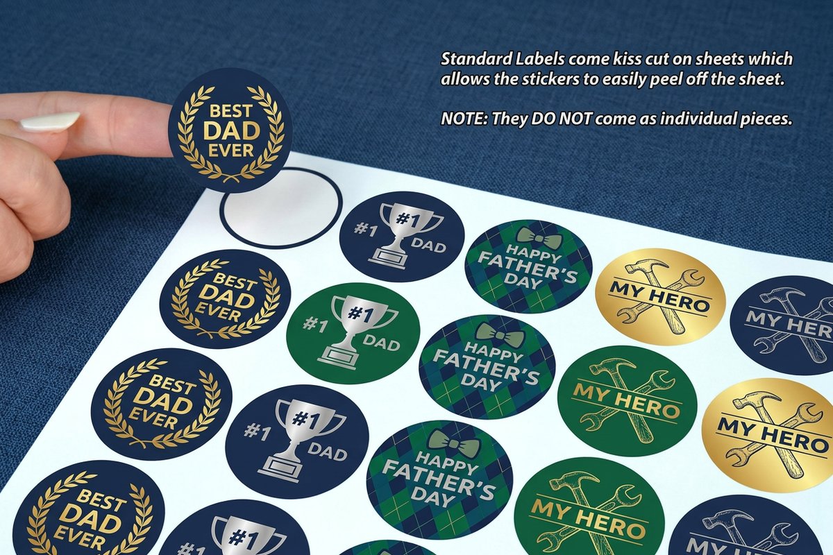 Fathers Day Stickers 1 - 4OVER4