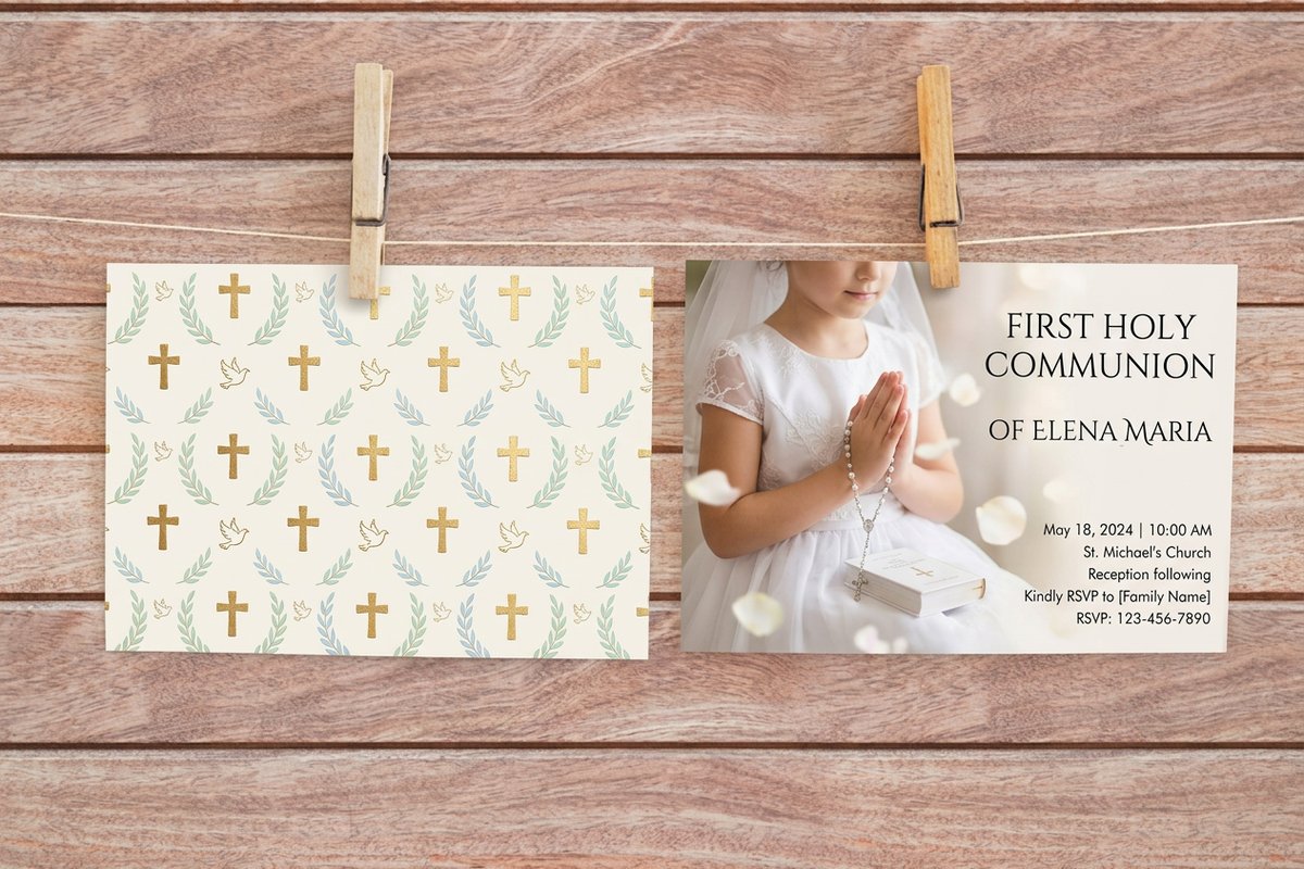 First Communion Invitations 2 - 4OVER4