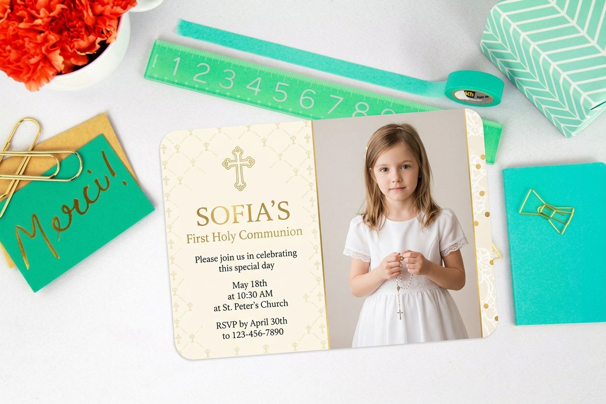 First Communion Invitations 4 - 4OVER4