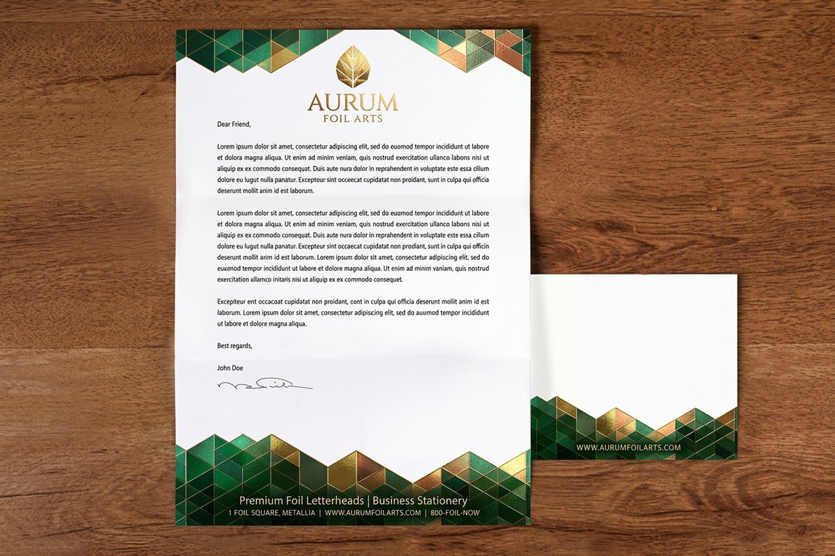 Foil Letterheads 4 - 4OVER4