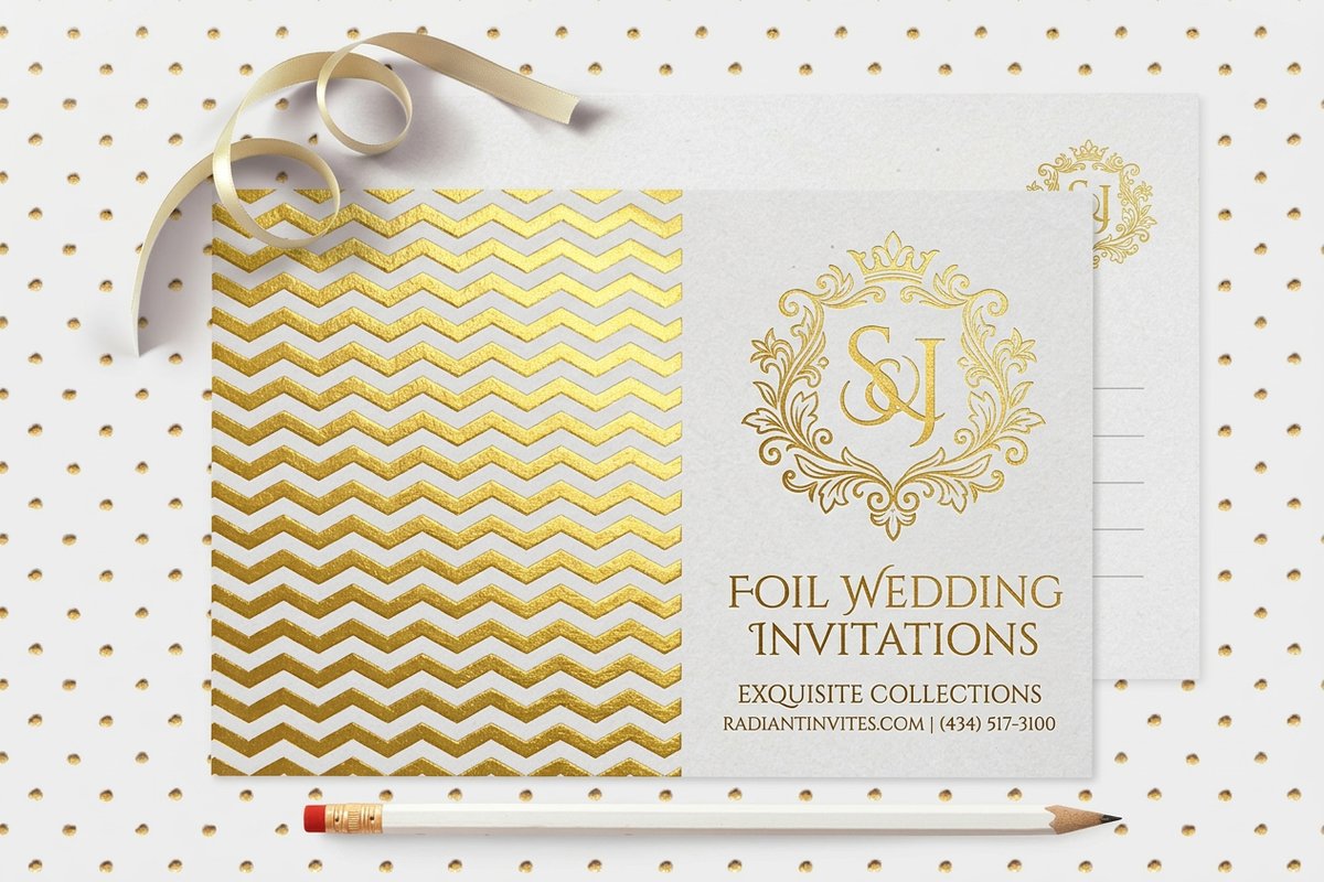 Foil Wedding Invitations 3 - 4OVER4