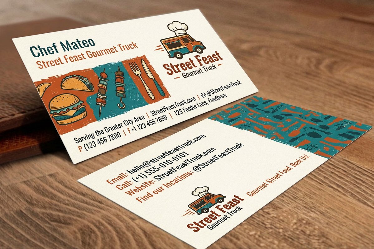 Food Truck Business Cards