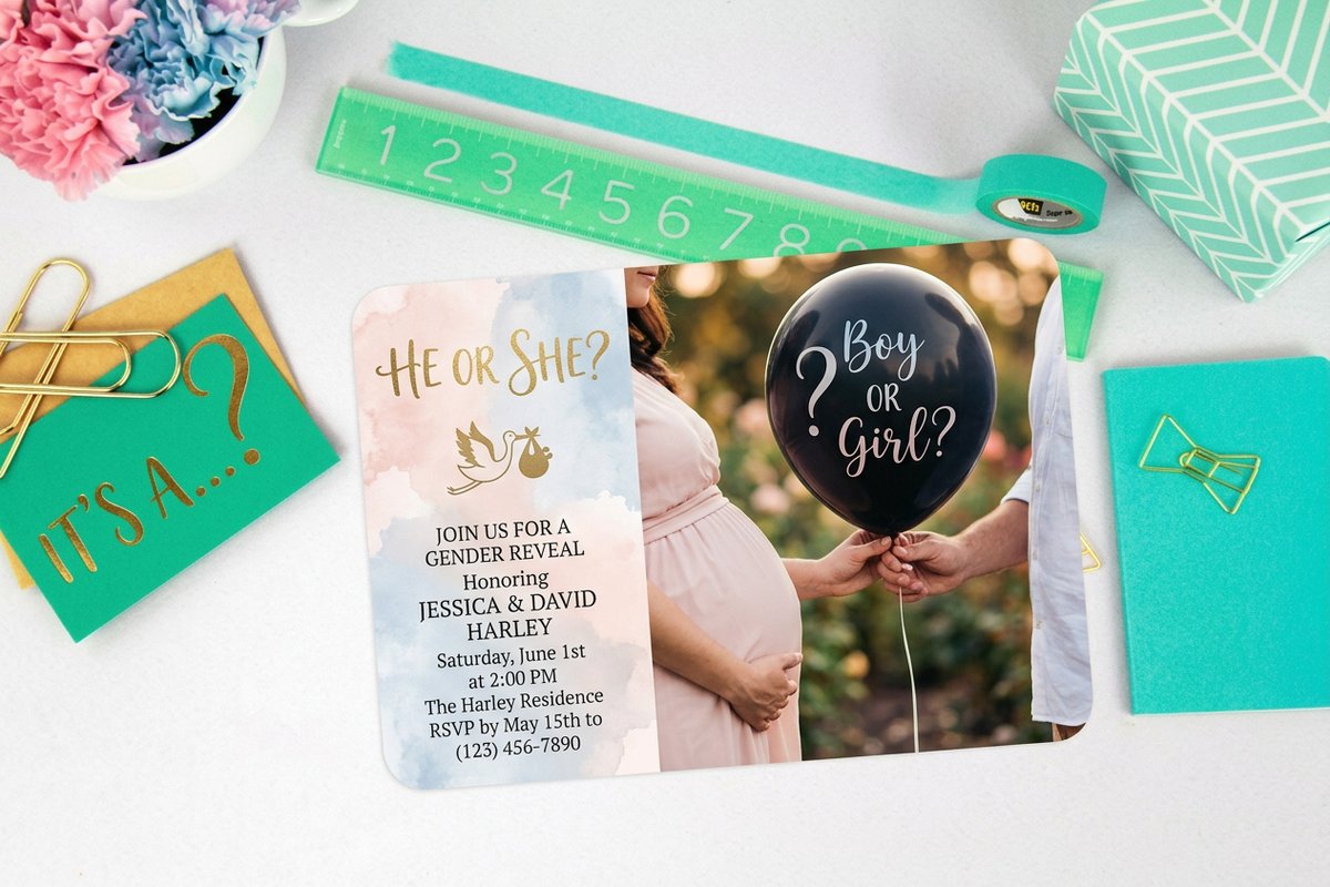 Gender Reveal Invitations