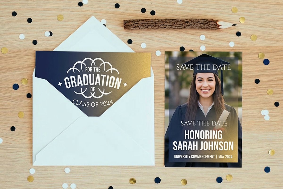 Graduation Save The Date Cards 5 - 4OVER4