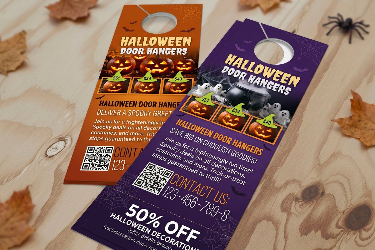Halloween Door Hangers by 4OVER4