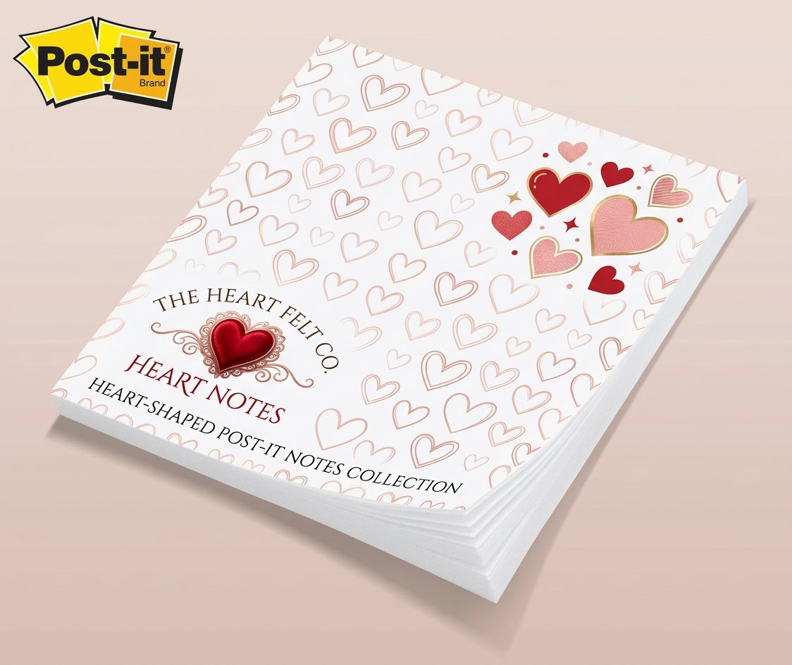 Heart Shaped Post Its by 4OVER4