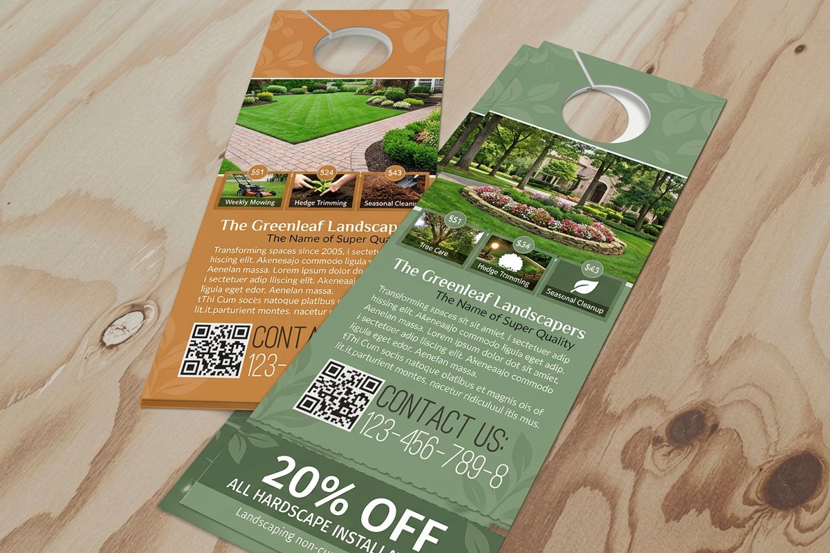 Landscaping Door Hangers by 4OVER4