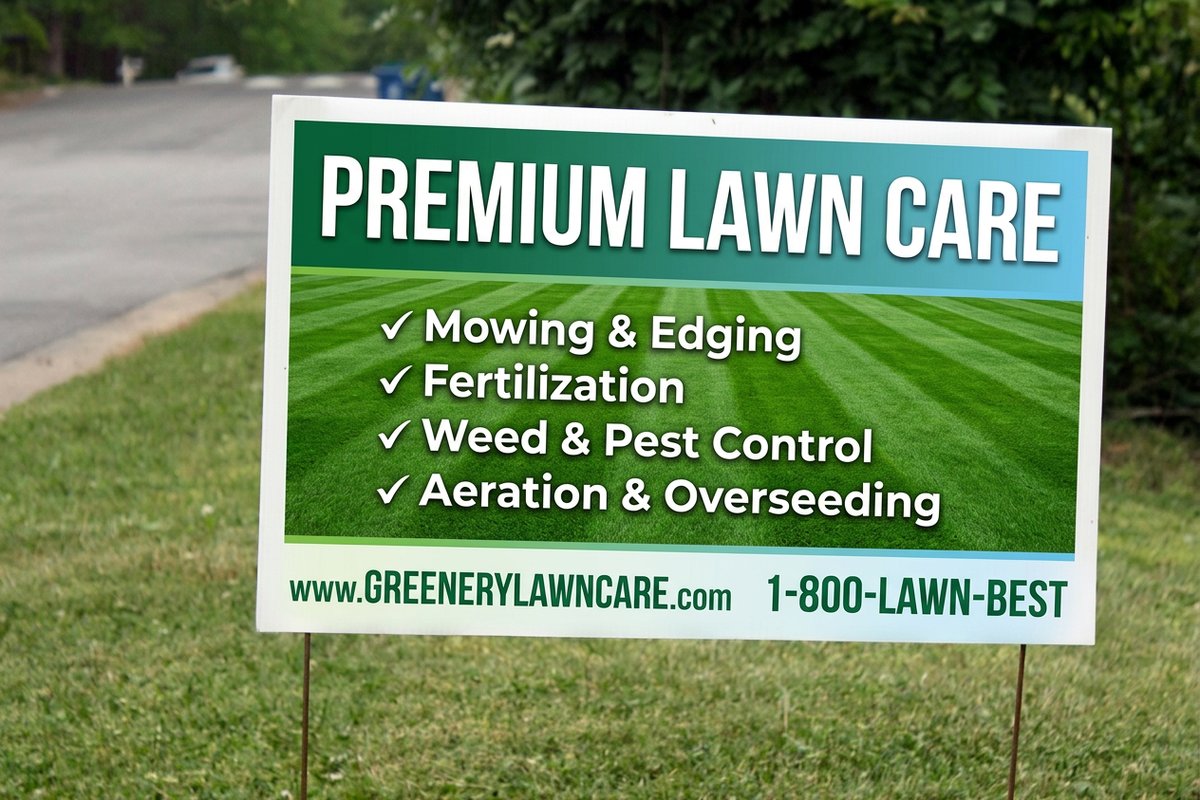 Lawn Care Yard Signs