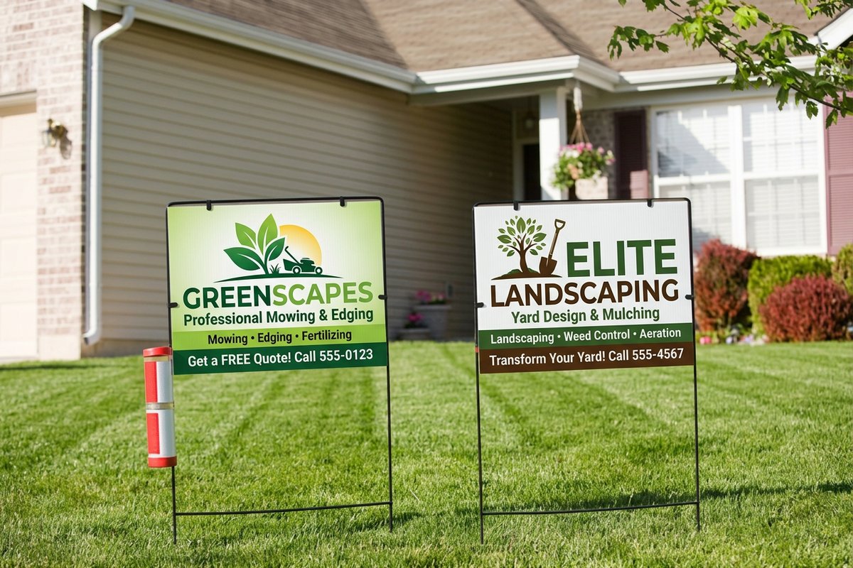 Lawn Care Yard Signs