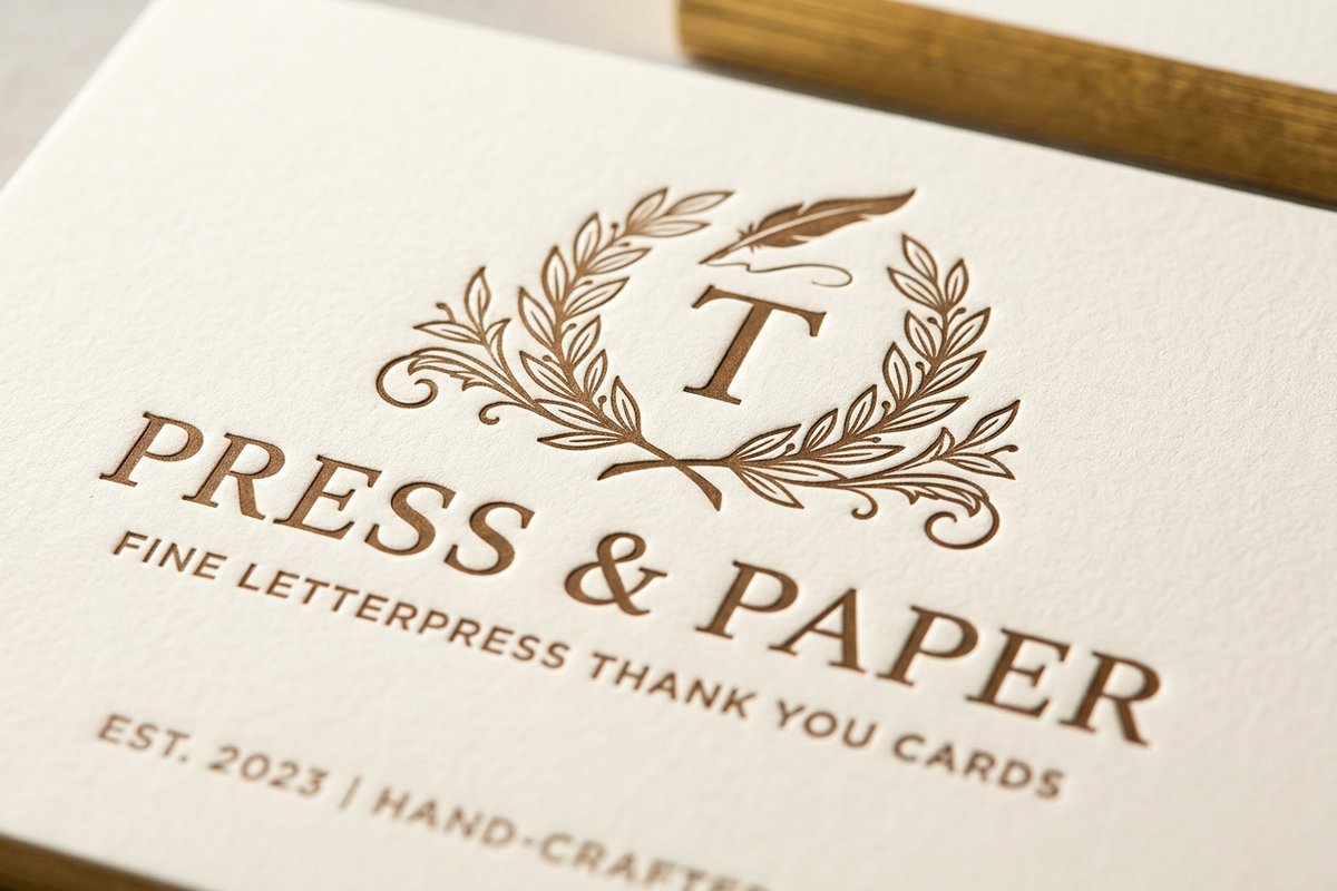 Letterpress Thank You Cards